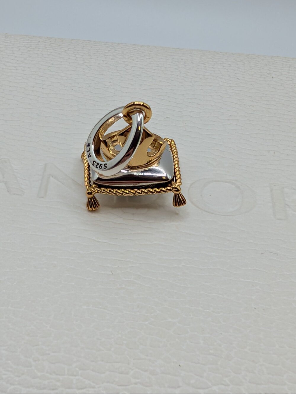 Disney Princess Aurora Crown Pillow Dangle Charm s925 silver